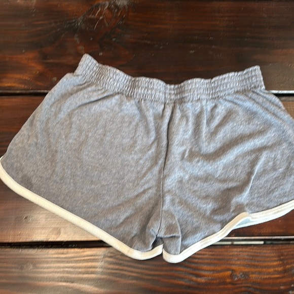Soffe Gray Athletic Shorts with White Piping and Elastic Waistband - Picture 4 of 8